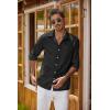 imageCOOFANDY Mens Oxford Shirt Long Sleeve Casual Button Down Shirts Regular Fit Dress ShirtsBlack