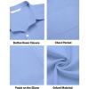 imageCOOFANDY Mens Oxford Shirt Long Sleeve Casual Button Down Shirts Regular Fit Dress ShirtsBlue