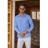 imageCOOFANDY Mens Oxford Shirt Long Sleeve Casual Button Down Shirts Regular Fit Dress ShirtsBlue