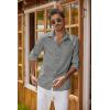 imageCOOFANDY Mens Oxford Shirt Long Sleeve Casual Button Down Shirts Regular Fit Dress ShirtsDark Grey