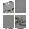 imageCOOFANDY Mens Oxford Shirt Long Sleeve Casual Button Down Shirts Regular Fit Dress ShirtsDark Grey