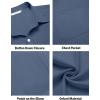 imageCOOFANDY Mens Oxford Shirt Long Sleeve Casual Button Down Shirts Regular Fit Dress ShirtsDenim Blue
