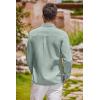 imageCOOFANDY Mens Oxford Shirt Long Sleeve Casual Button Down Shirts Regular Fit Dress ShirtsLight Green