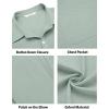 imageCOOFANDY Mens Oxford Shirt Long Sleeve Casual Button Down Shirts Regular Fit Dress ShirtsLight Green