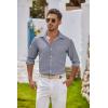 imageCOOFANDY Mens Oxford Shirt Long Sleeve Casual Button Down Shirts Regular Fit Dress ShirtsLight Grey