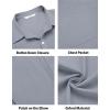 imageCOOFANDY Mens Oxford Shirt Long Sleeve Casual Button Down Shirts Regular Fit Dress ShirtsLight Grey