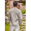 imageCOOFANDY Mens Oxford Shirt Long Sleeve Casual Button Down Shirts Regular Fit Dress ShirtsLight Khaki