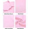 imageCOOFANDY Mens Oxford Shirt Long Sleeve Casual Button Down Shirts Regular Fit Dress ShirtsLight Pink