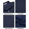 imageCOOFANDY Mens Oxford Shirt Long Sleeve Casual Button Down Shirts Regular Fit Dress ShirtsNavy Blue