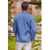 imageCOOFANDY Mens Oxford Shirt Long Sleeve Casual Button Down Shirts Regular Fit Dress ShirtsRoyal Blue
