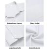 imageCOOFANDY Mens Oxford Shirt Long Sleeve Casual Button Down Shirts Regular Fit Dress ShirtsWhite