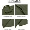 imageCOOFANDY Mens Short Sleeve Button Down Shirt Casual Untucked Summer Shirt with PocketArmy Green