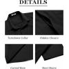 imageCOOFANDY Mens Short Sleeve Button Down Shirt Casual Untucked Summer Shirt with PocketBlack