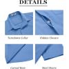 imageCOOFANDY Mens Short Sleeve Button Down Shirt Casual Untucked Summer Shirt with PocketBlue