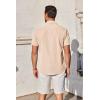 imageCOOFANDY Mens Short Sleeve Button Down Shirt Casual Untucked Summer Shirt with PocketChampagne
