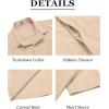 imageCOOFANDY Mens Short Sleeve Button Down Shirt Casual Untucked Summer Shirt with PocketChampagne