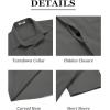 imageCOOFANDY Mens Short Sleeve Button Down Shirt Casual Untucked Summer Shirt with PocketDark Gray