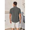 imageCOOFANDY Mens Short Sleeve Button Down Shirt Casual Untucked Summer Shirt with PocketDark Gray