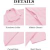 imageCOOFANDY Mens Short Sleeve Button Down Shirt Casual Untucked Summer Shirt with PocketDark Pink
