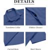 imageCOOFANDY Mens Short Sleeve Button Down Shirt Casual Untucked Summer Shirt with PocketDeep Blue