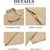 imageCOOFANDY Mens Short Sleeve Button Down Shirt Casual Untucked Summer Shirt with PocketLight Brown