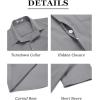 imageCOOFANDY Mens Short Sleeve Button Down Shirt Casual Untucked Summer Shirt with PocketLight Gray