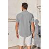 imageCOOFANDY Mens Short Sleeve Button Down Shirt Casual Untucked Summer Shirt with PocketLight Gray