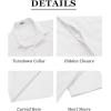 imageCOOFANDY Mens Short Sleeve Button Down Shirt Casual Untucked Summer Shirt with PocketWhite