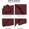 imageCOOFANDY Mens Short Sleeve Button Down Shirt Casual Untucked Summer Shirt with PocketWine Red
