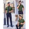 imageCOOFANDY Mens Short Sleeve Dress Shirts Stain Shield Button Down Shirt for Summer Business Wedding PartyArmy Green