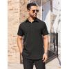 imageCOOFANDY Mens Short Sleeve Dress Shirts Stain Shield Button Down Shirt for Summer Business Wedding PartyBlack