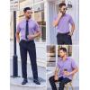 imageCOOFANDY Mens Short Sleeve Dress Shirts Stain Shield Button Down Shirt for Summer Business Wedding PartyPurple