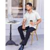 imageCOOFANDY Mens Short Sleeve Dress Shirts Stain Shield Button Down Shirt for Summer Business Wedding PartyWhite