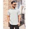 imageCOOFANDY Mens Short Sleeve Dress Shirts Stain Shield Button Down Shirt for Summer Business Wedding PartyWhite