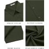 imageCOOFANDY Mens Button Down Shirts Stain Shield Dress Shirts Short Sleeve Summer Business Casual ShirtsArmy Green