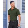 imageCOOFANDY Mens Button Down Shirts Stain Shield Dress Shirts Short Sleeve Summer Business Casual ShirtsArmy Green