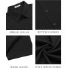 imageCOOFANDY Mens Button Down Shirts Stain Shield Dress Shirts Short Sleeve Summer Business Casual ShirtsBlack