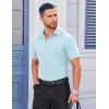 imageCOOFANDY Mens Button Down Shirts Stain Shield Dress Shirts Short Sleeve Summer Business Casual ShirtsLight Blue