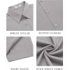imageCOOFANDY Mens Button Down Shirts Stain Shield Dress Shirts Short Sleeve Summer Business Casual ShirtsLight Grey