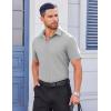 imageCOOFANDY Mens Button Down Shirts Stain Shield Dress Shirts Short Sleeve Summer Business Casual ShirtsLight Grey