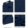 imageCOOFANDY Mens Button Down Shirts Stain Shield Dress Shirts Short Sleeve Summer Business Casual ShirtsNavy Blue