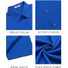 imageCOOFANDY Mens Button Down Shirts Stain Shield Dress Shirts Short Sleeve Summer Business Casual ShirtsRoyal Blue
