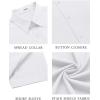 imageCOOFANDY Mens Button Down Shirts Stain Shield Dress Shirts Short Sleeve Summer Business Casual ShirtsWhite