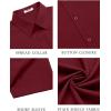 imageCOOFANDY Mens Button Down Shirts Stain Shield Dress Shirts Short Sleeve Summer Business Casual ShirtsWine Red