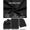 imageCOOFANDY Mens Casual Button Down Shirts Summer Beach Shirts Short Sleeve Textured Vacation ShirtsAblack