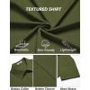 imageCOOFANDY Mens Casual Button Down Shirts Summer Beach Shirts Short Sleeve Textured Vacation ShirtsArmy Green
