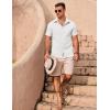 imageCOOFANDY Mens Casual Button Down Shirts Summer Beach Shirts Short Sleeve Textured Vacation ShirtsAwhite