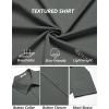 imageCOOFANDY Mens Casual Button Down Shirts Summer Beach Shirts Short Sleeve Textured Vacation ShirtsDark Grey
