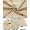 imageCOOFANDY Mens Casual Button Down Shirts Summer Beach Shirts Short Sleeve Textured Vacation ShirtsKhaki