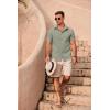 imageCOOFANDY Mens Casual Button Down Shirts Summer Beach Shirts Short Sleeve Textured Vacation ShirtsLight Grey